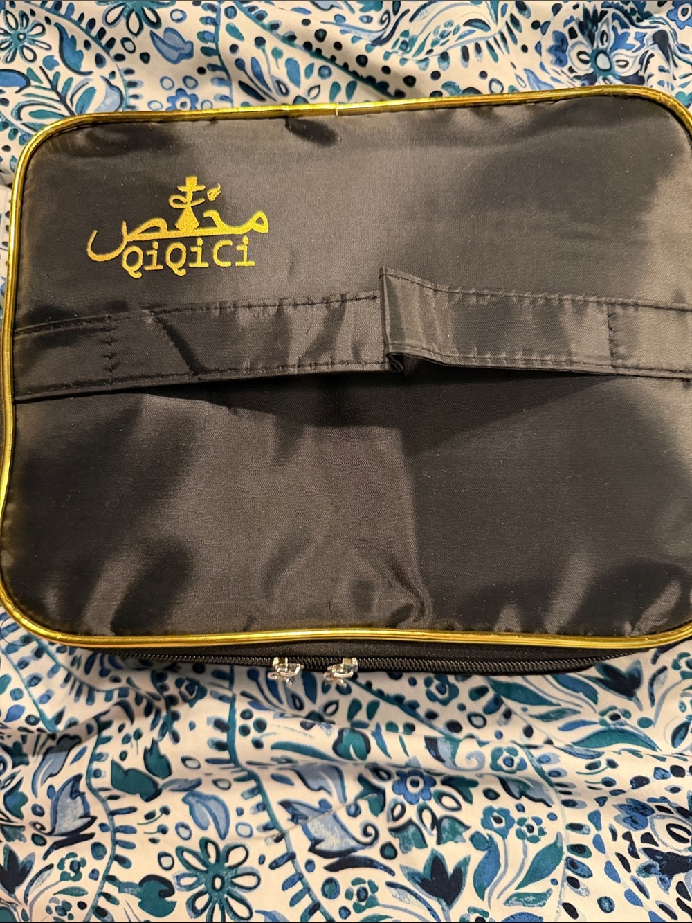 QiQiCi Black Travel Organizer with Yellow Trim